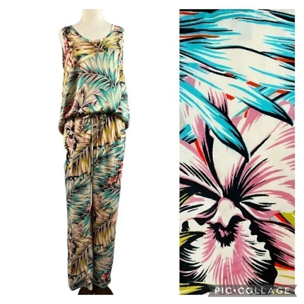 The Limited Tropical Two Piece Pant/Sleeveless Aloha Top Set